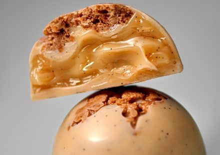 Bombón de chocolate mandarina y azahar